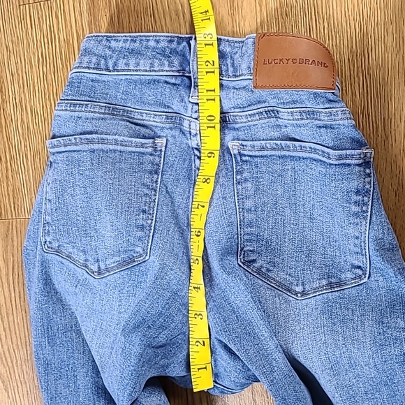 LUCKY BRAND 28x27 LIZZIE LOW RISE SKINNY GIRLS WOMEN PREOWNED STRECH BLUE JEANS - Picture 3 of 8